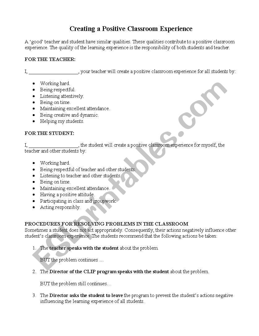 english-worksheets-creating-a-positive-classroom-climate