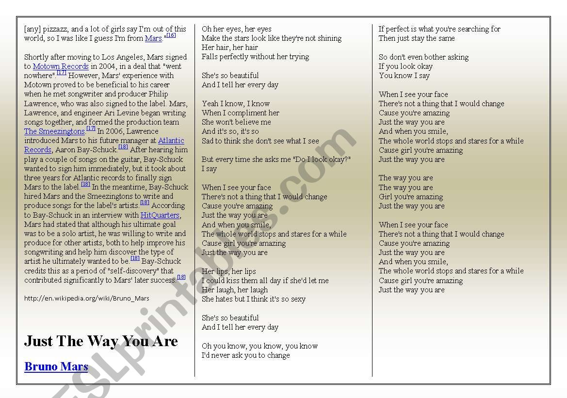 i love just the way you are bruno mars wikipedia i love just the way you are bruno mars wikipedia