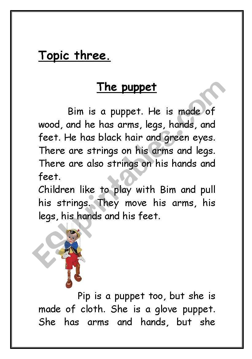 The Puppet worksheet