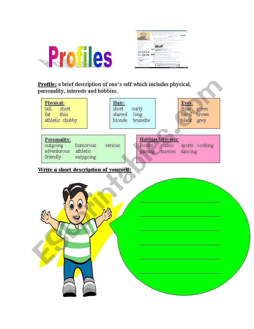 Profiles worksheet
