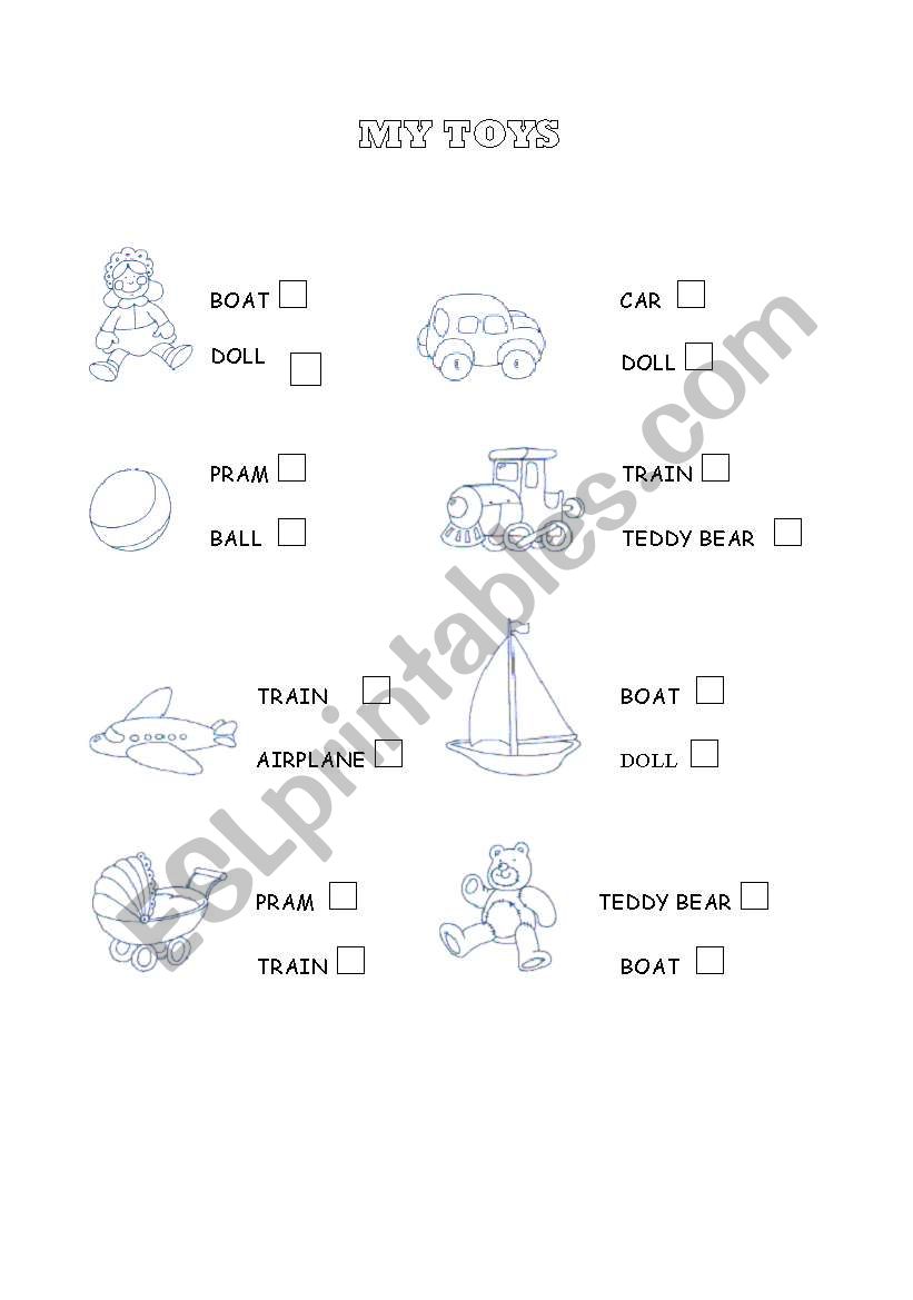 My toys worksheet