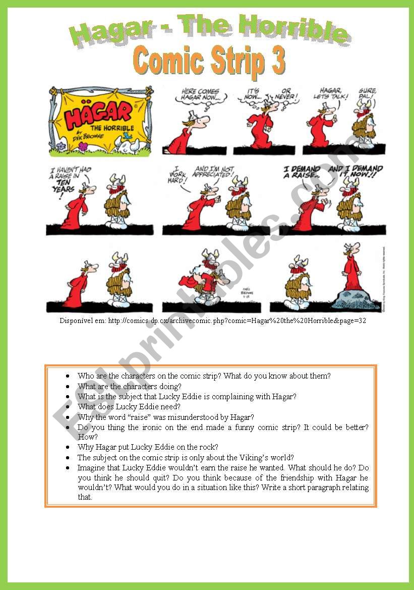 Hagar - Comic Strip 3 worksheet
