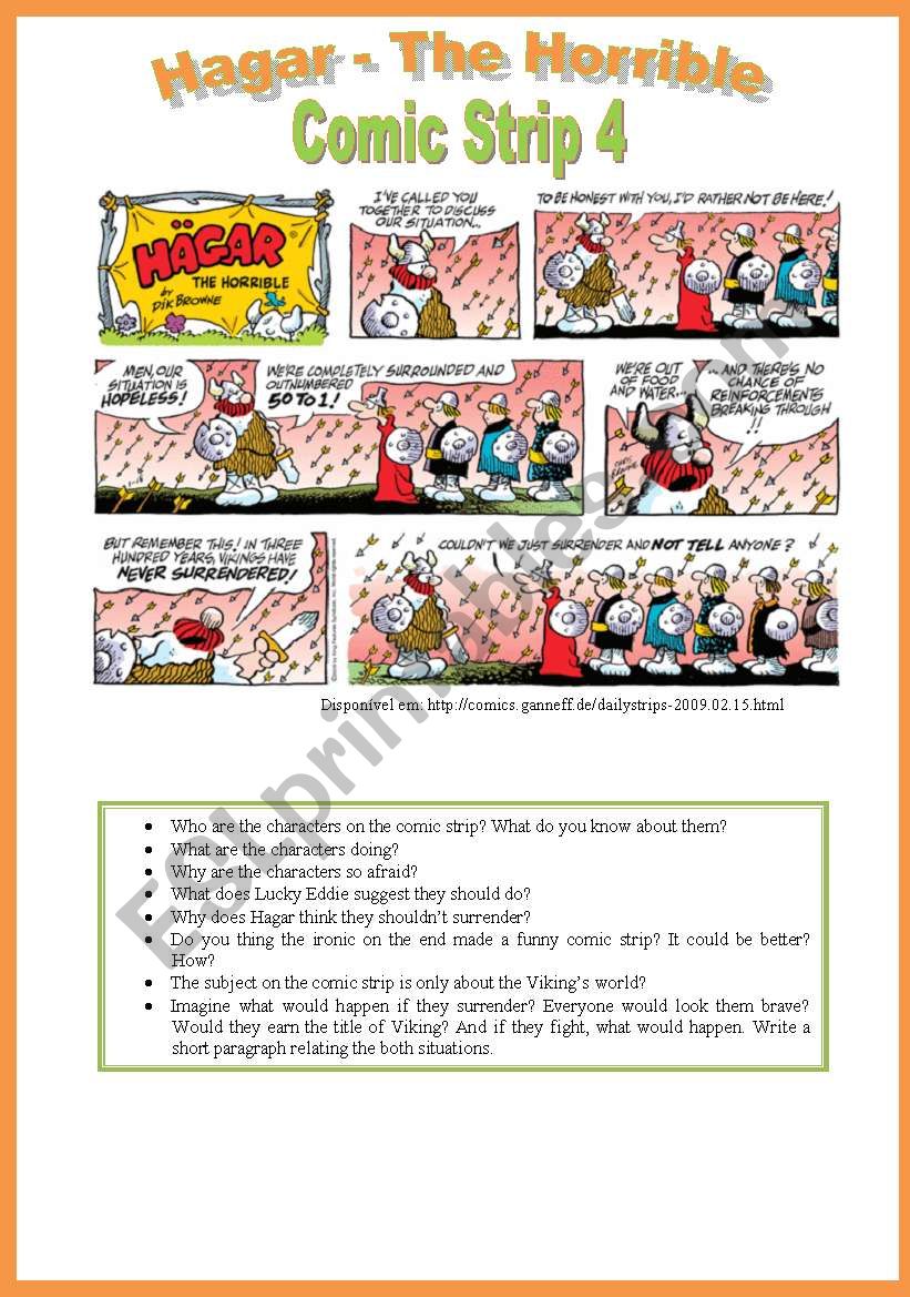 Hagar - Comic Strip 4 worksheet