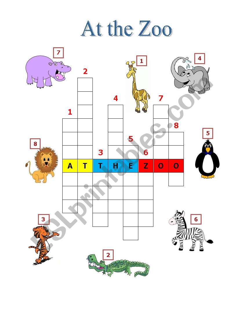 At The Zoo worksheet