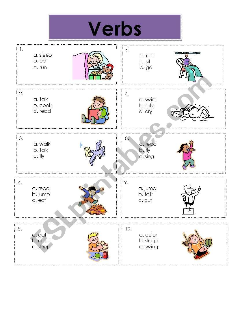 Verbs - ESL worksheet by Kattia1725