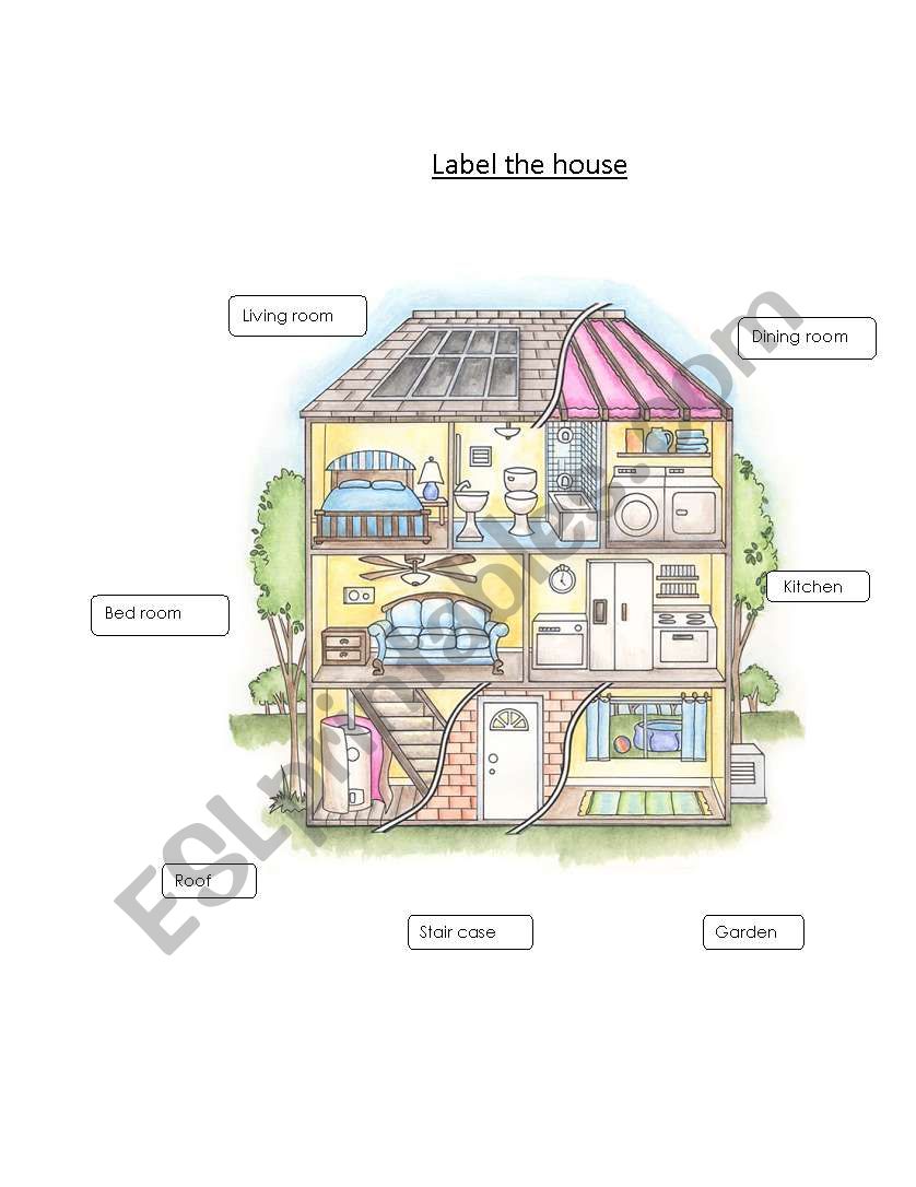 Parts of a house worksheet
