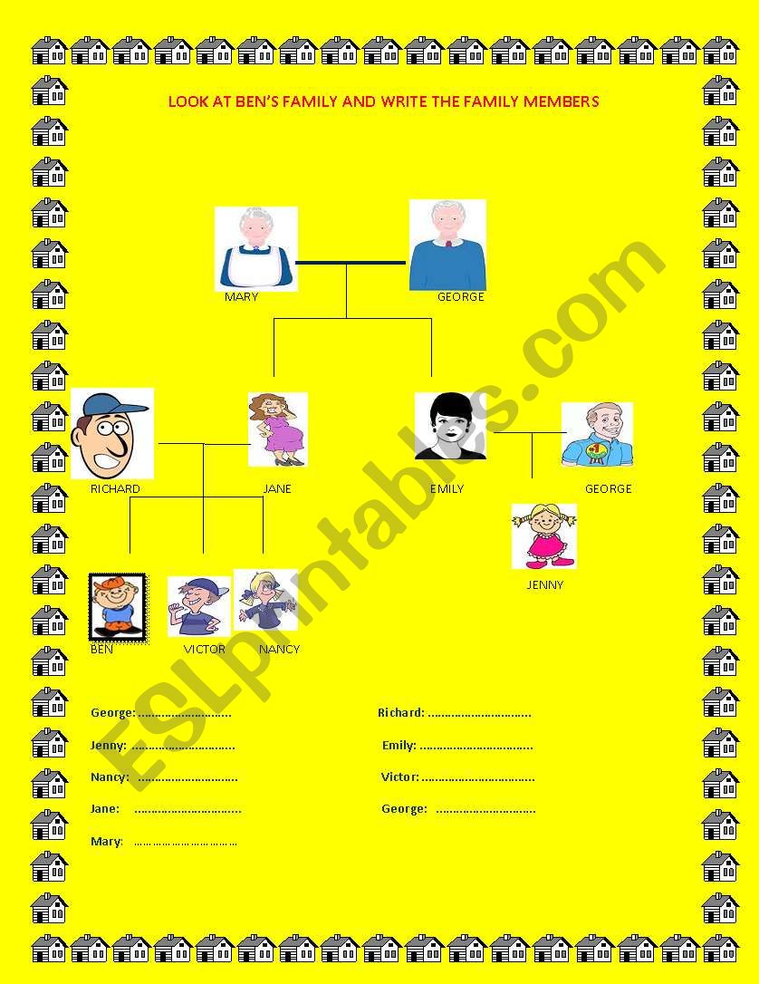 family members worksheet