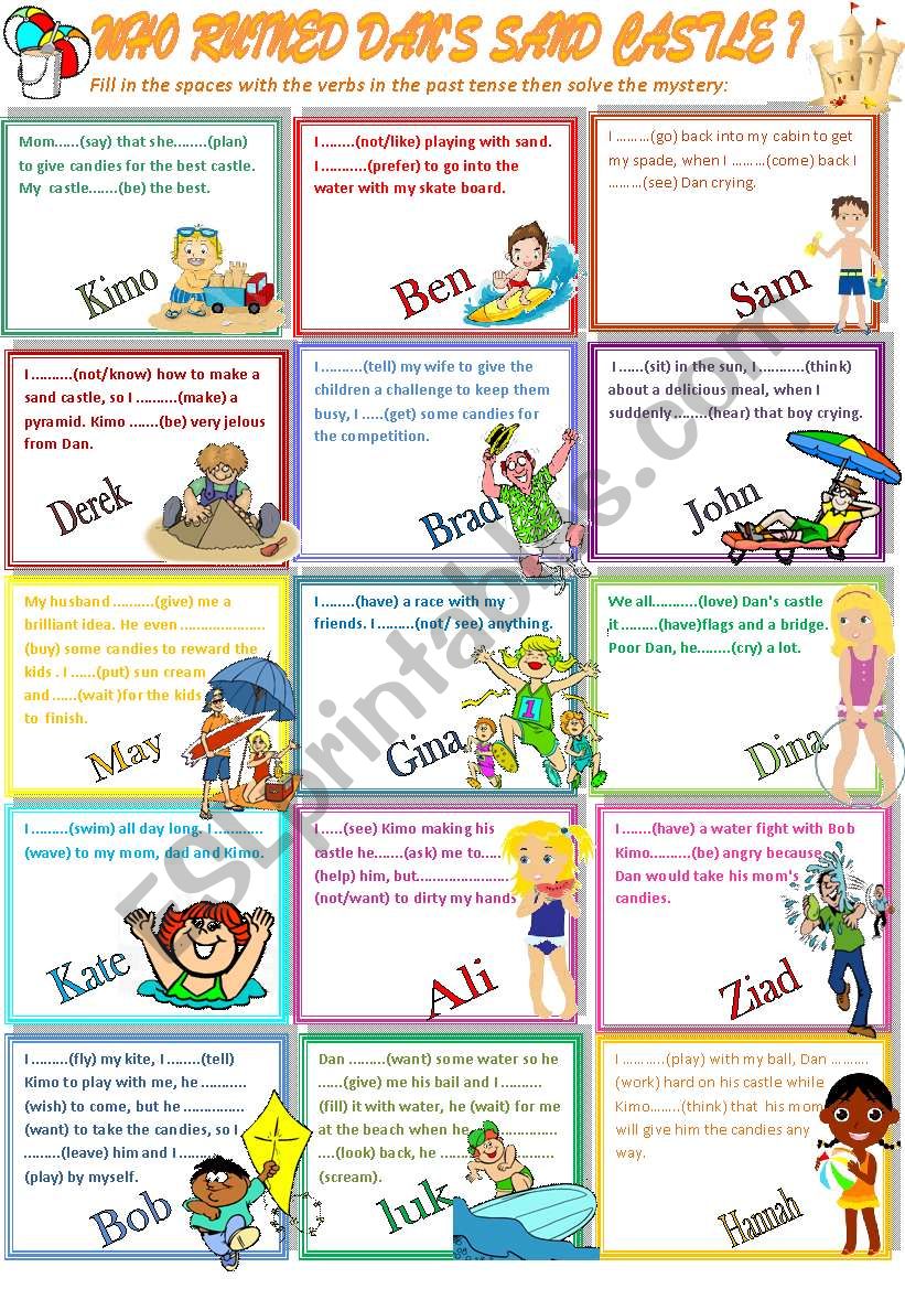 WHO RUINED DANÂ´S CASTLE? worksheet