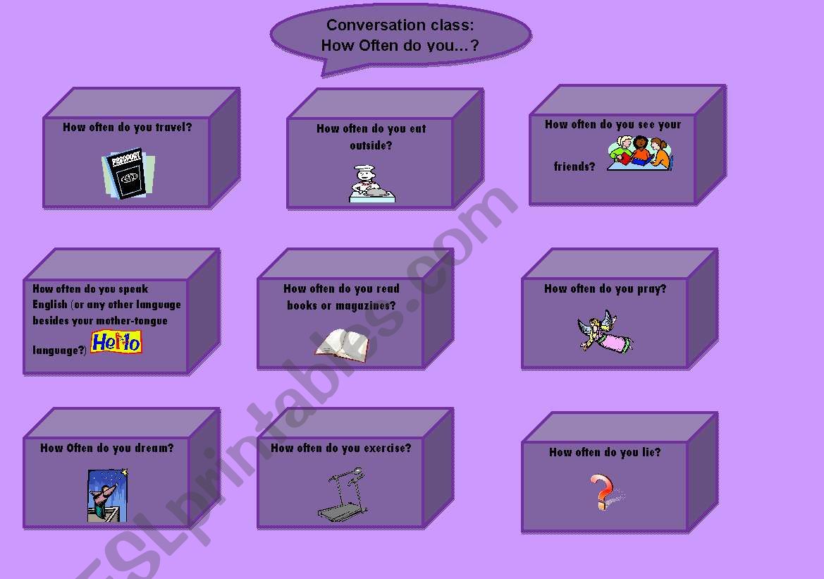 How often do you...? Conversation Class
