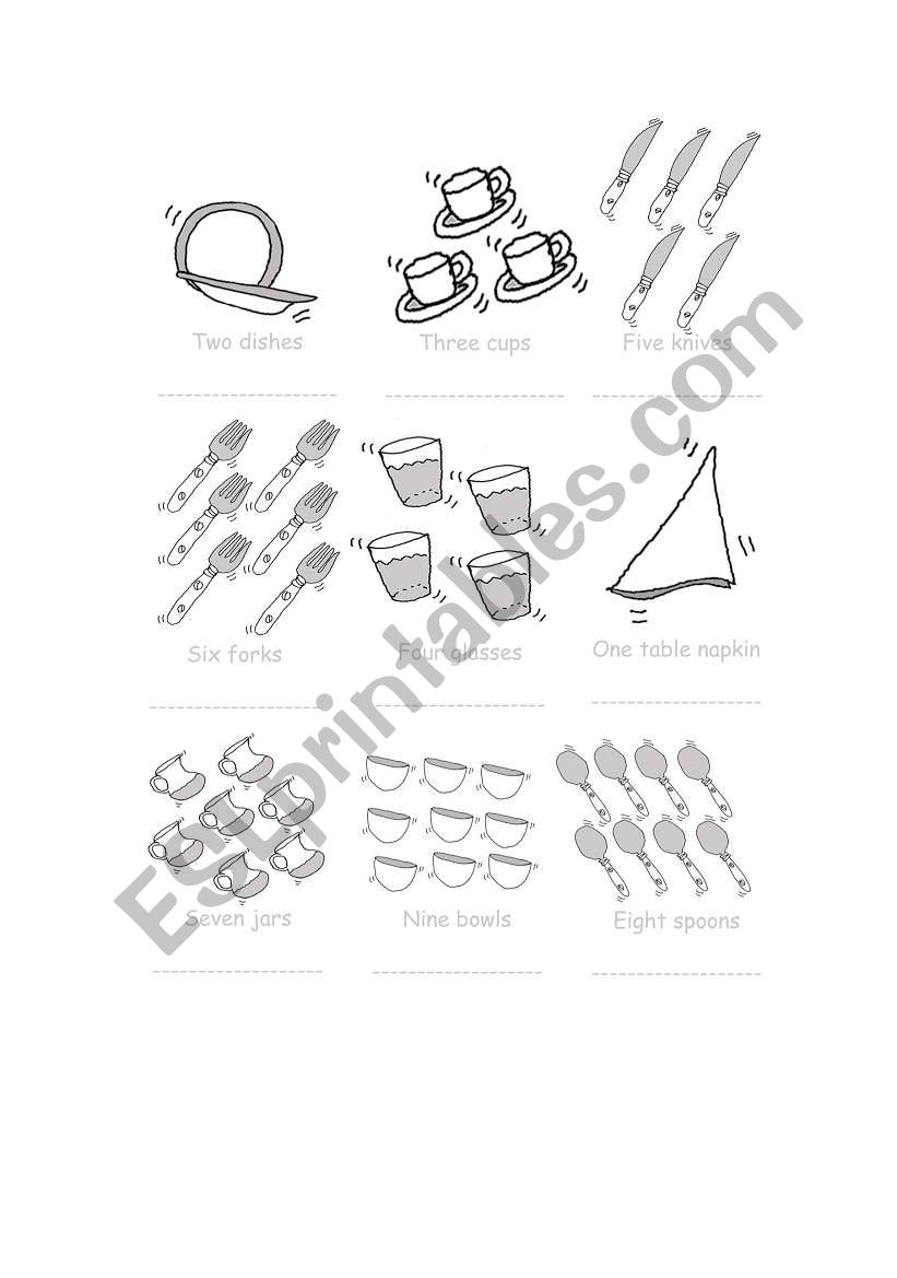 Lets eat worksheet