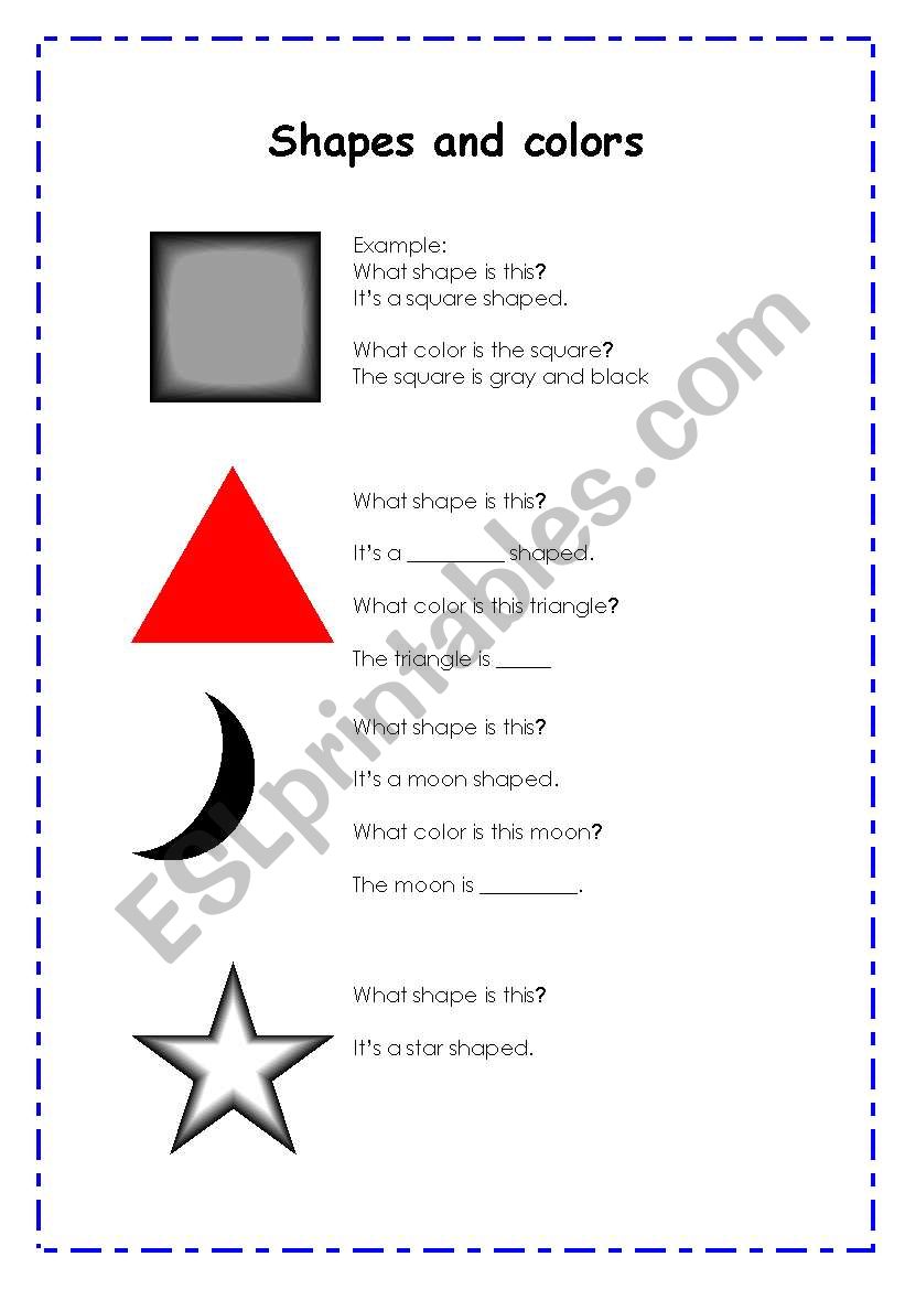 shapes and colors worksheet