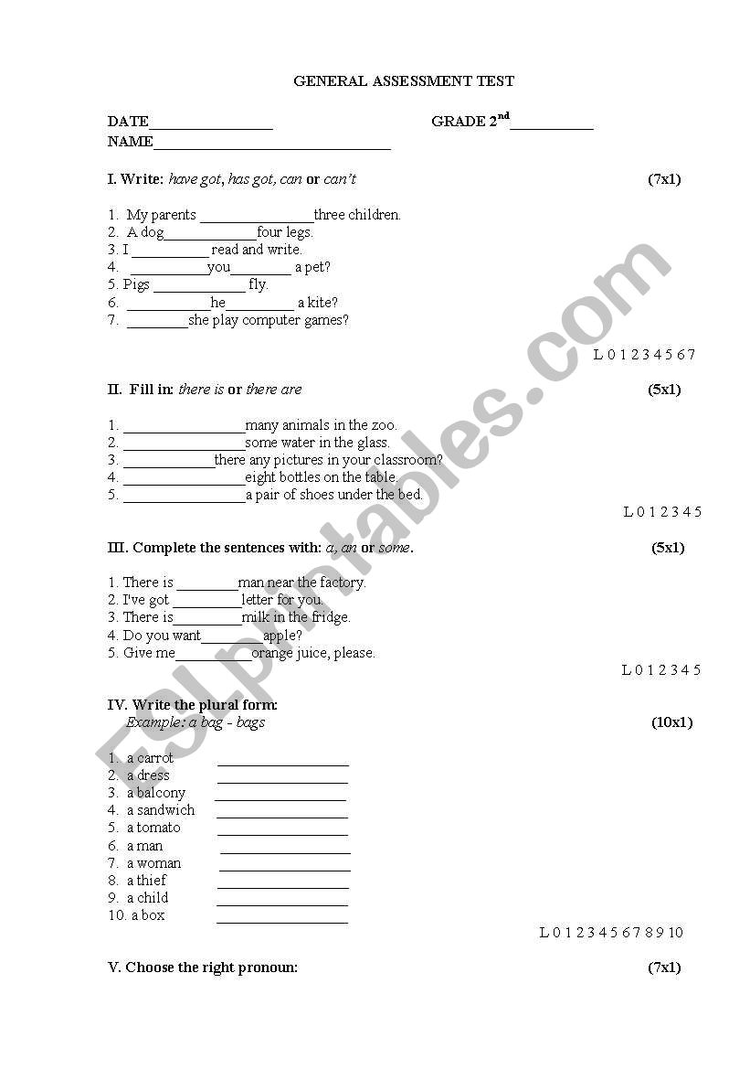 Test worksheet