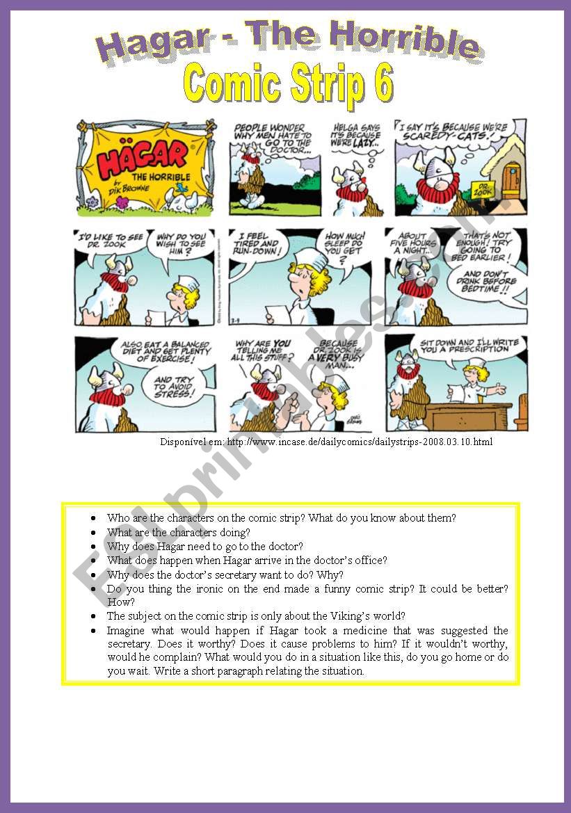 Hagar - Comic Strip 6 worksheet