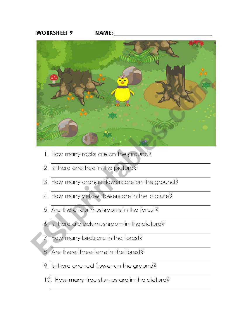 WhatÂ´s In The Forest? worksheet