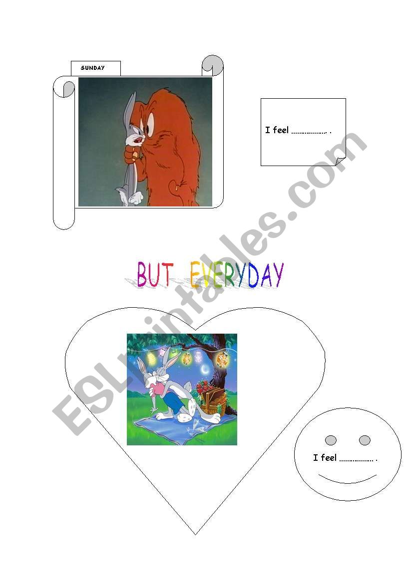 How does Bugs Bunny feel? worksheet
