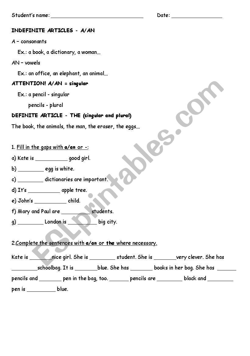 Basic grammar worksheet