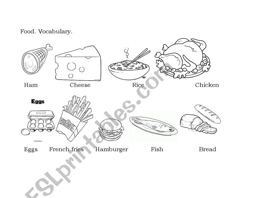 FOOD worksheet