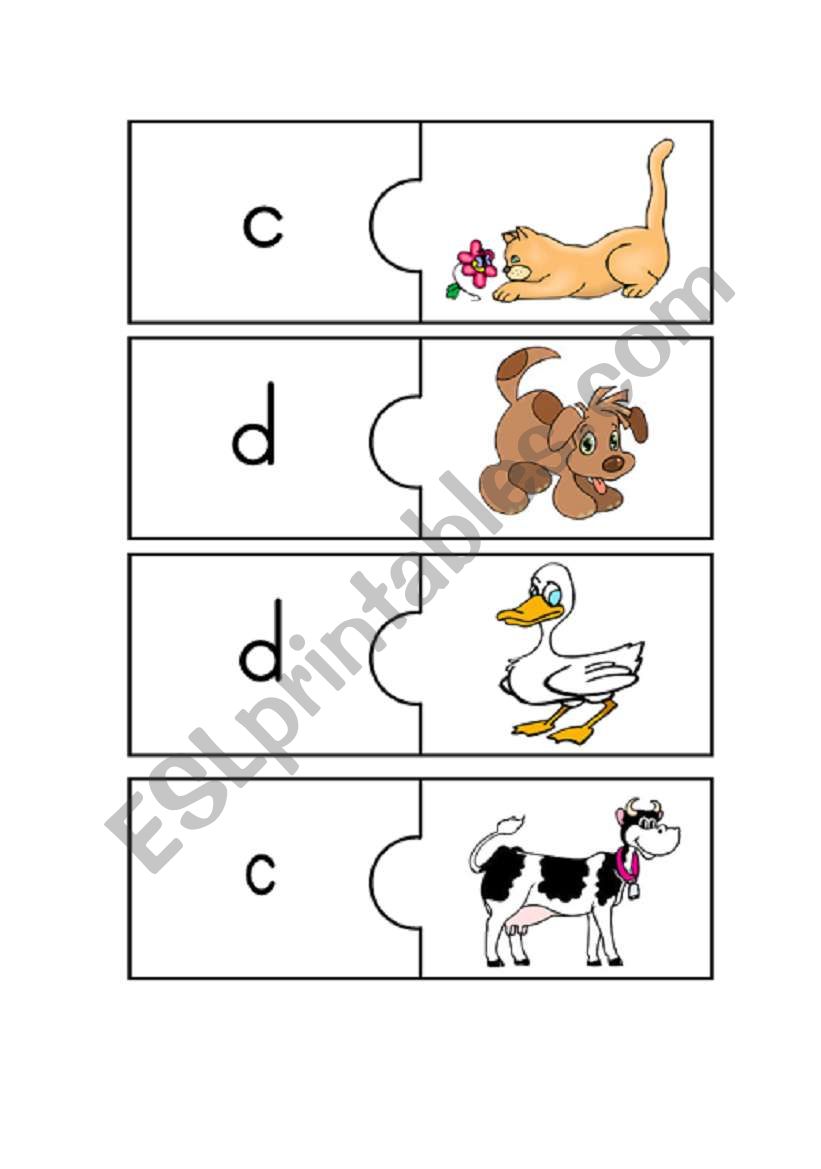 Animal Dominoes worksheet
