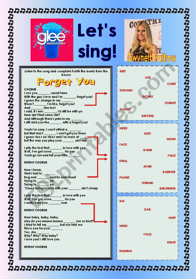 > Glee Series: Season 2! > FEATURING GWYNETH PALTROW!!! SONGS FOR CLASS! S02E07 *.* FOUR SONGS *.* FULLY EDITABLE WITH KEY! 