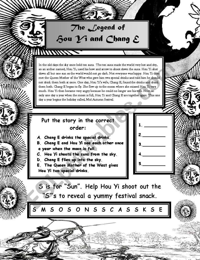 The Legend of Hou Yi and Chang E Worksheet#2