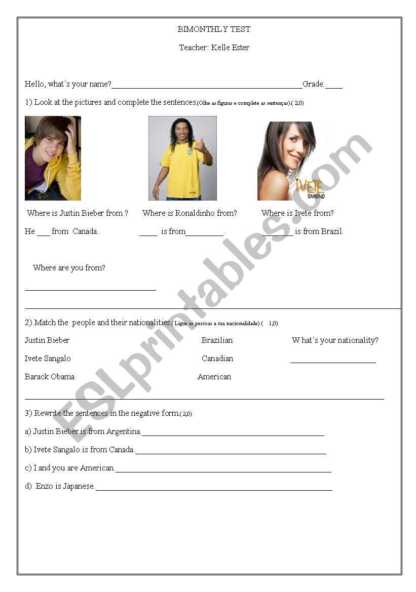 Test worksheet