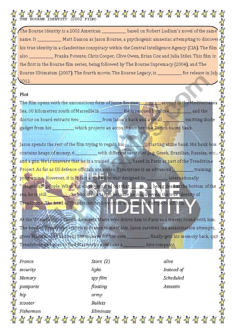 The Bourne Identity (film) worksheet