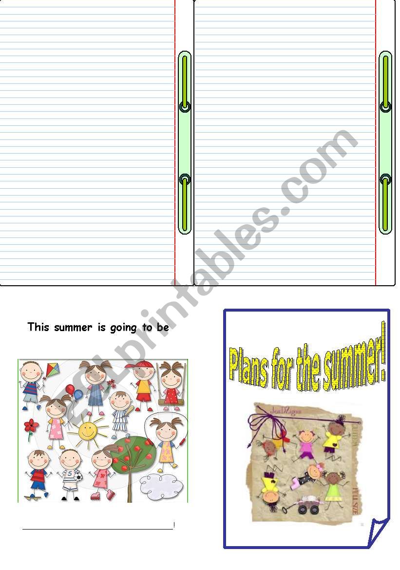 summer minibook worksheet