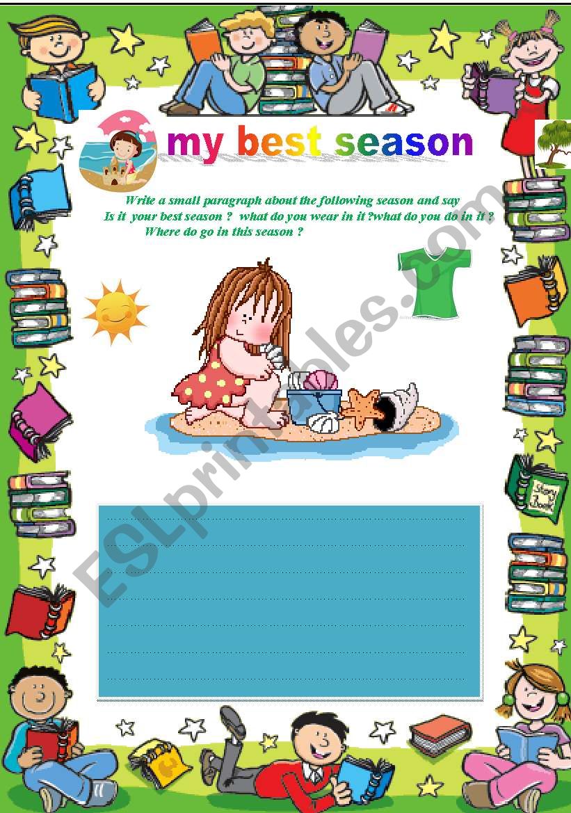   summer my best season worksheet