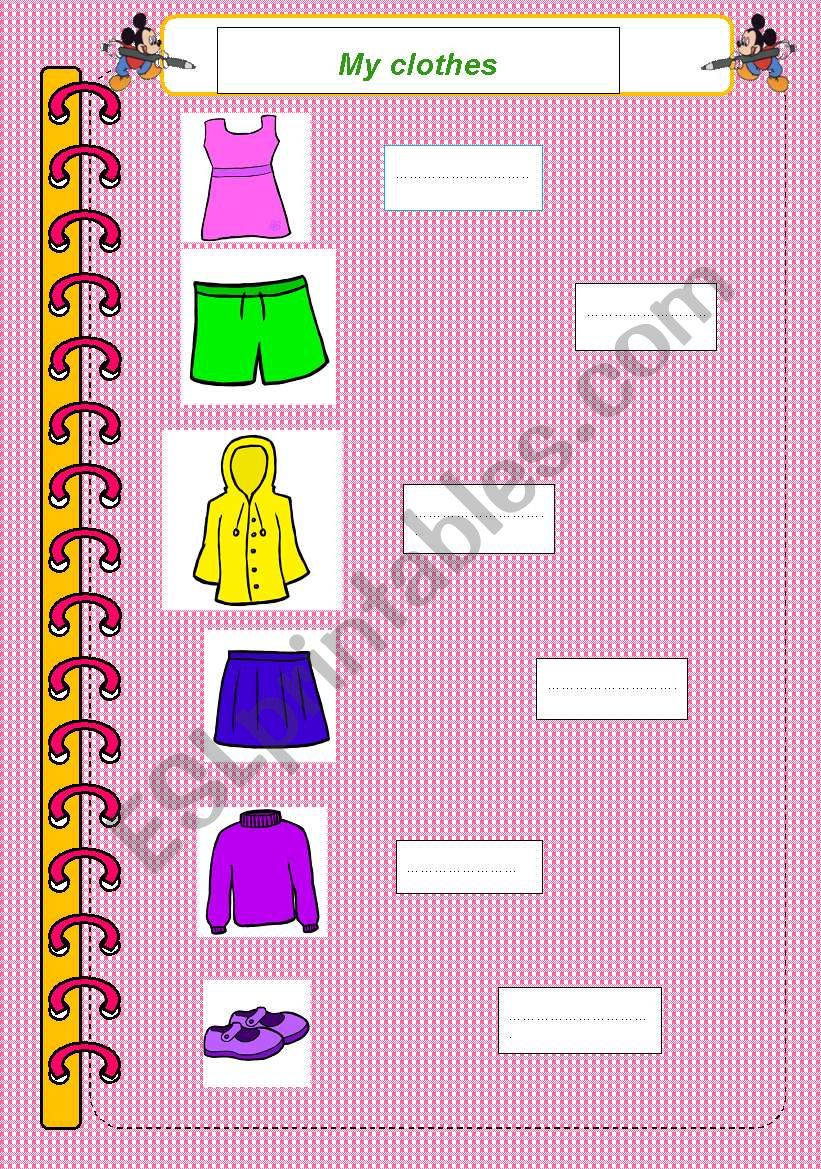 what are you wearing ? worksheet