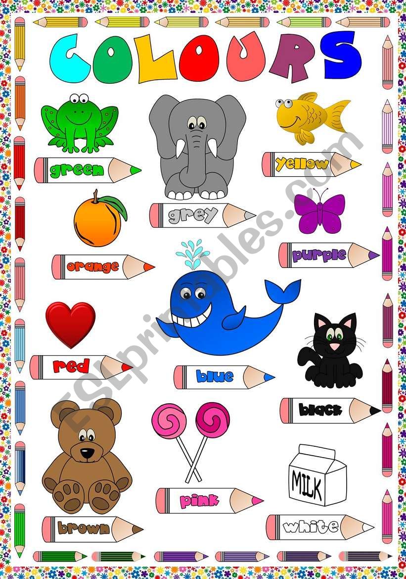 COLOURS - POSTER worksheet