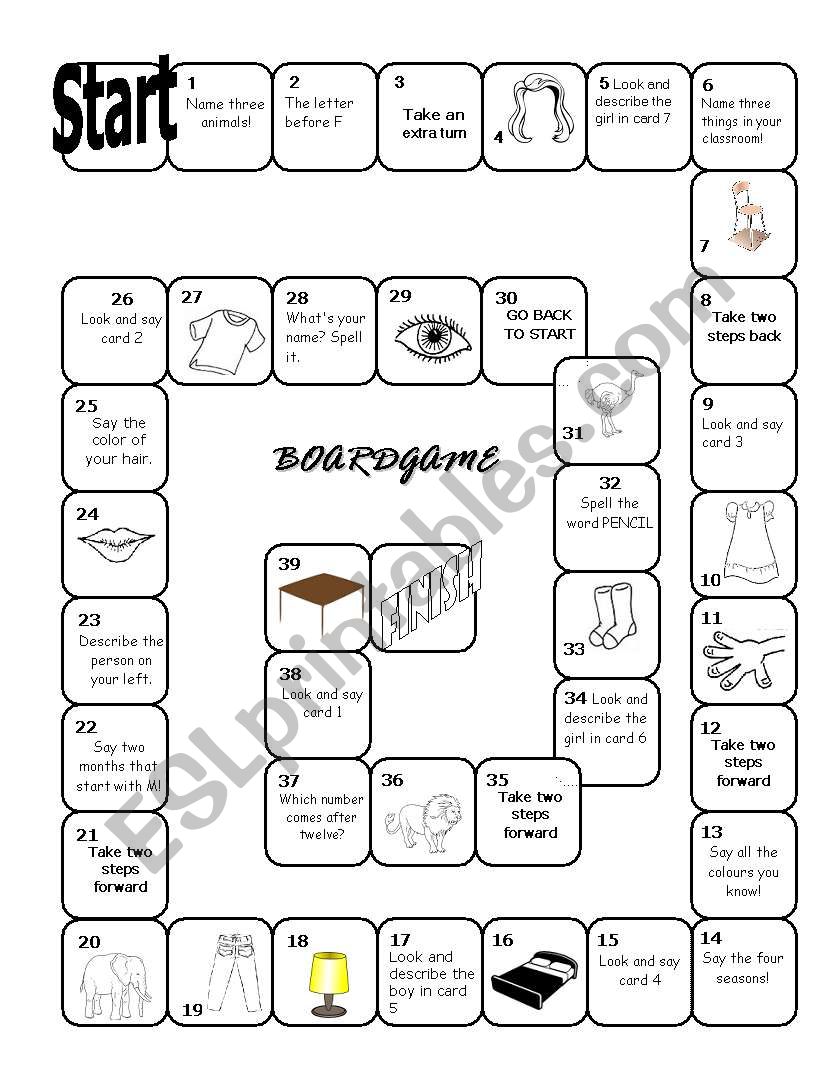 BOARD GAME worksheet