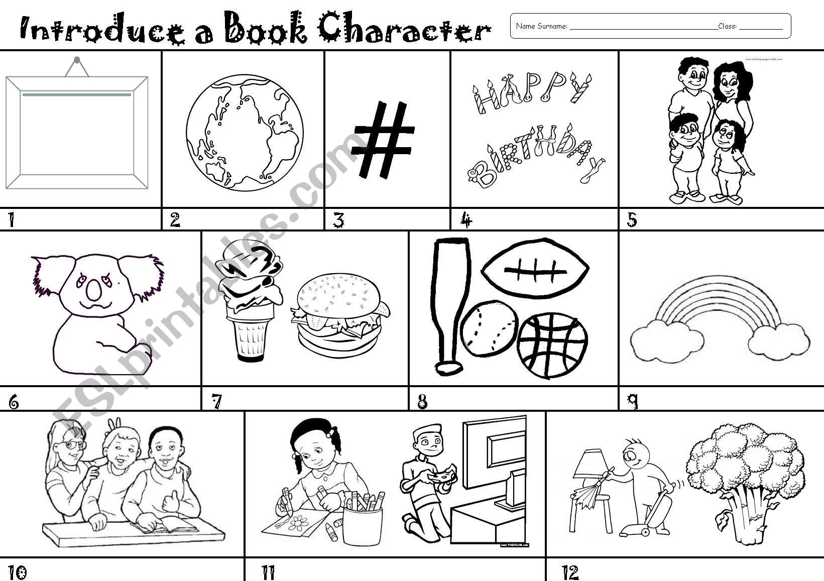 Introduce a Book Character (or a classmate or a friend)