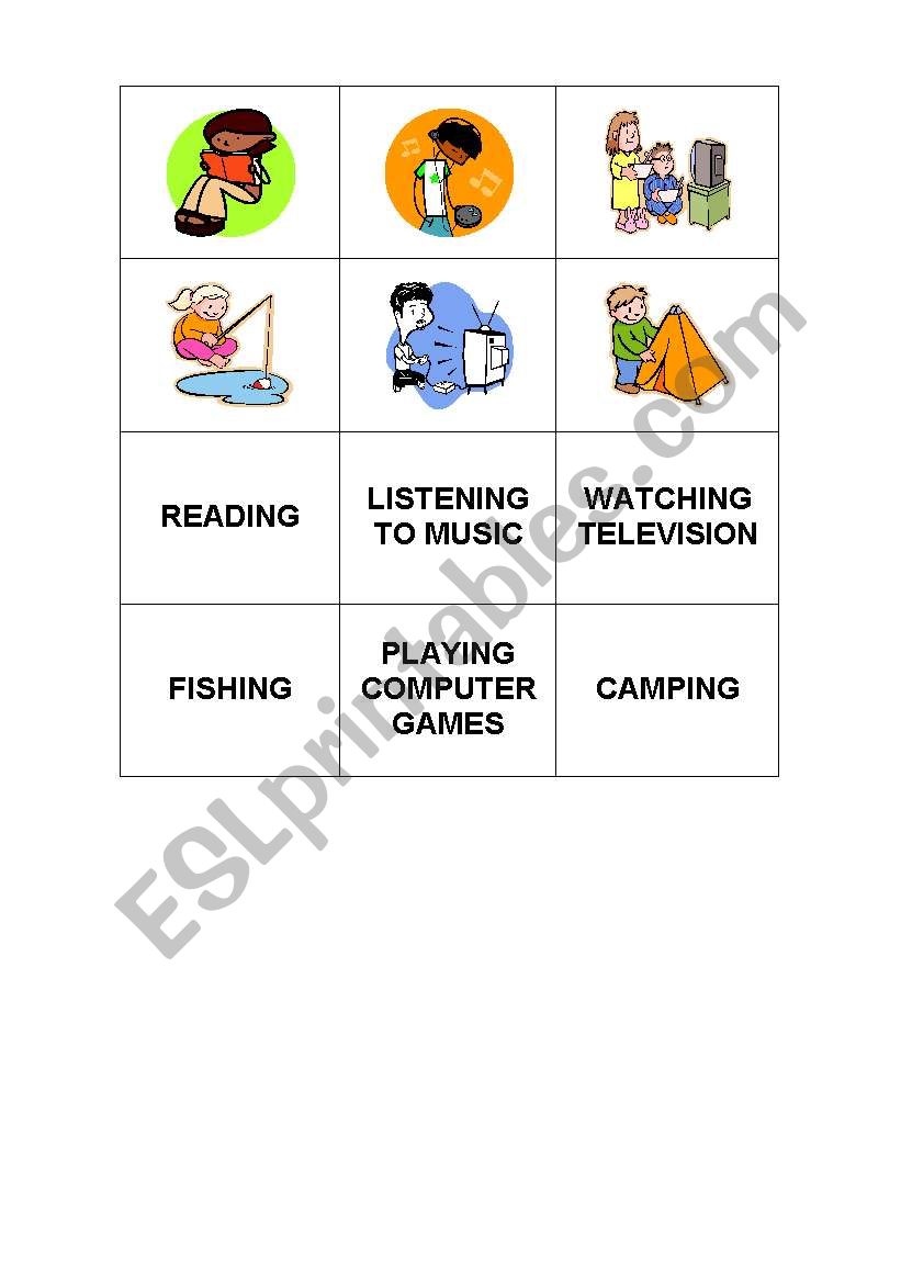 Hobbies & Pastimes worksheet