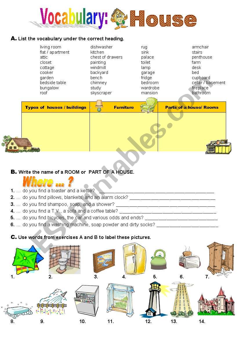 House worksheet