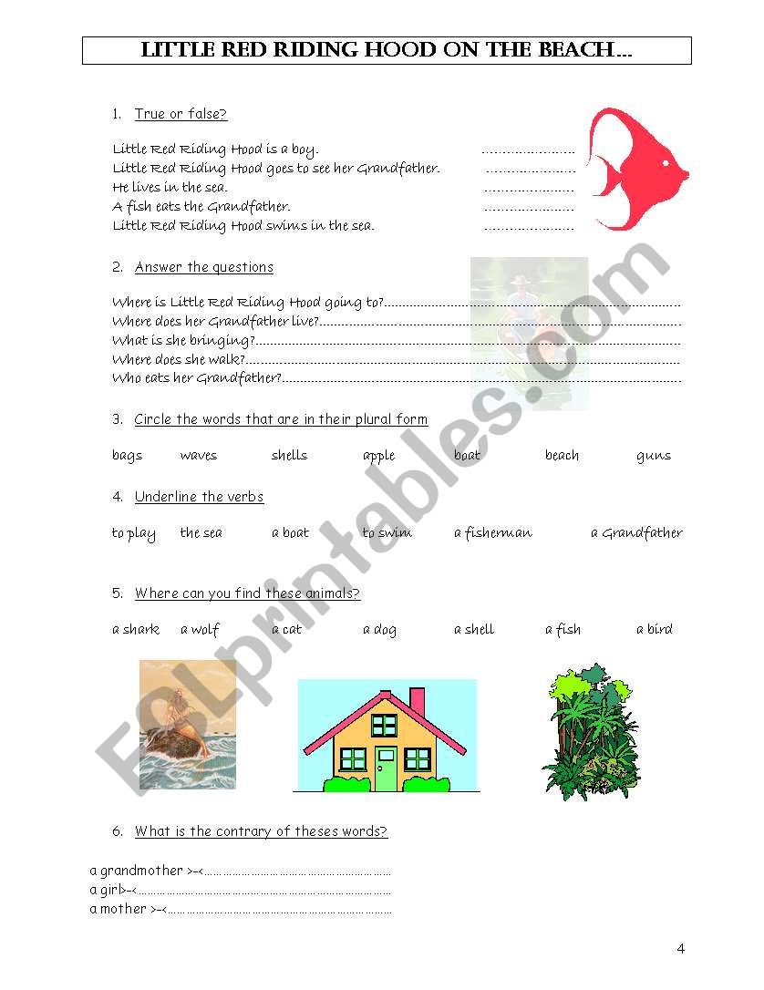 Little Red Riding Hood  worksheet