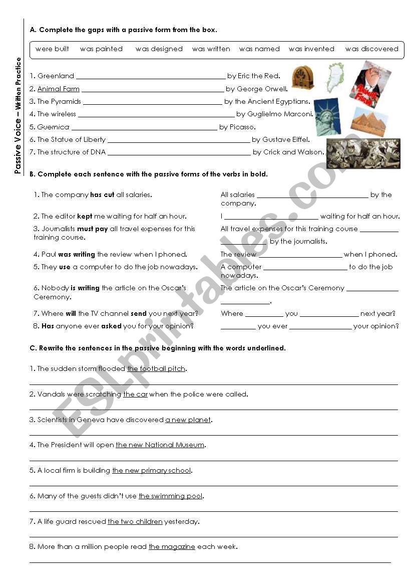 Passive Voice worksheet