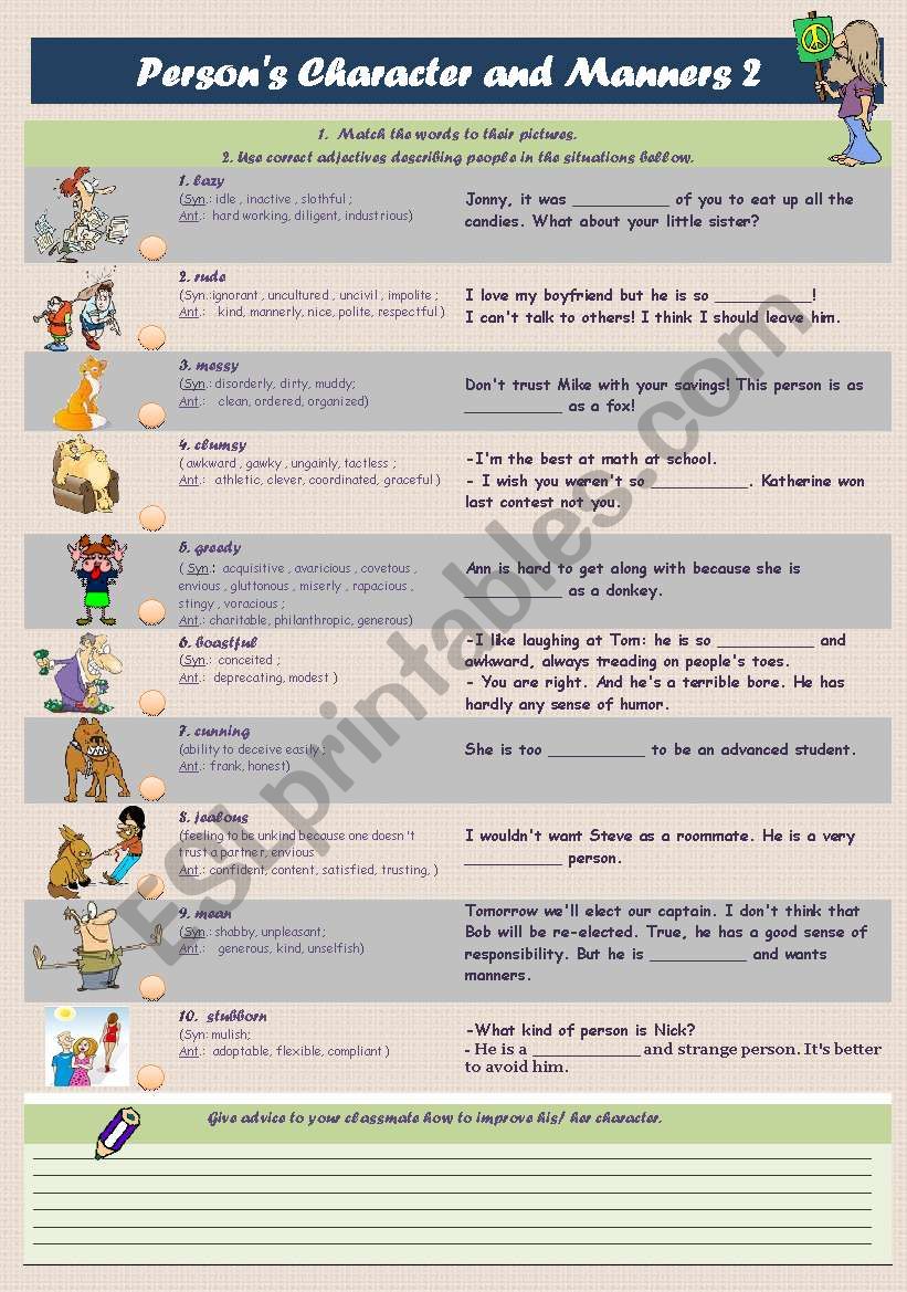 PersonÂ´s Bad Character and Manners 2