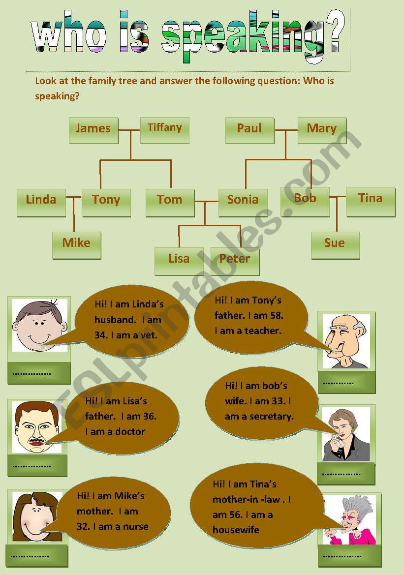 my family tree worksheet