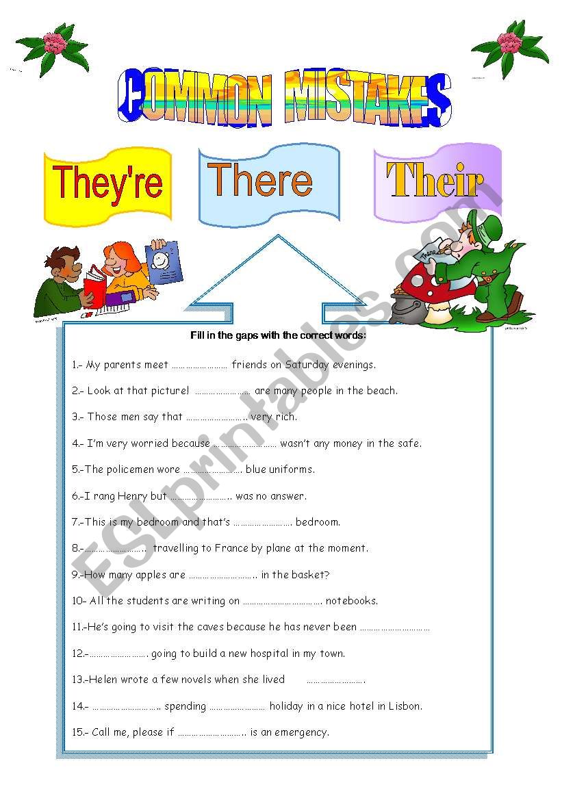 COMMON MISTAKES worksheet