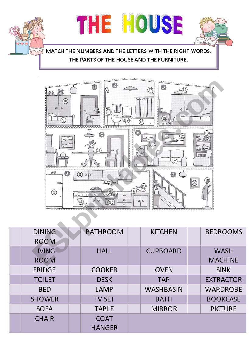 HOUSE MATCHING worksheet