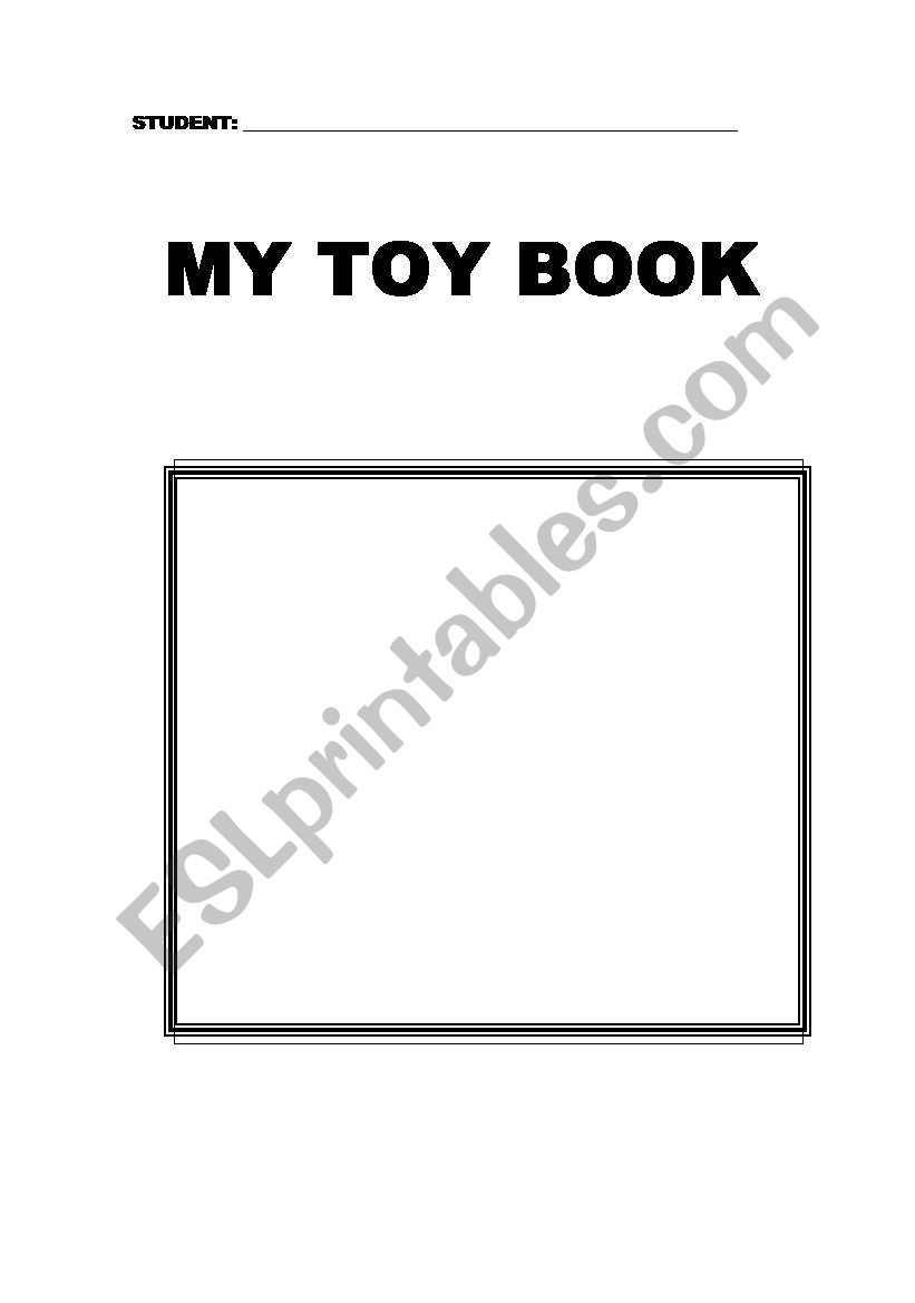 MY TOY BOOK worksheet