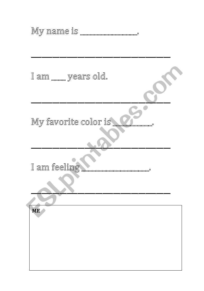 My name is worksheet