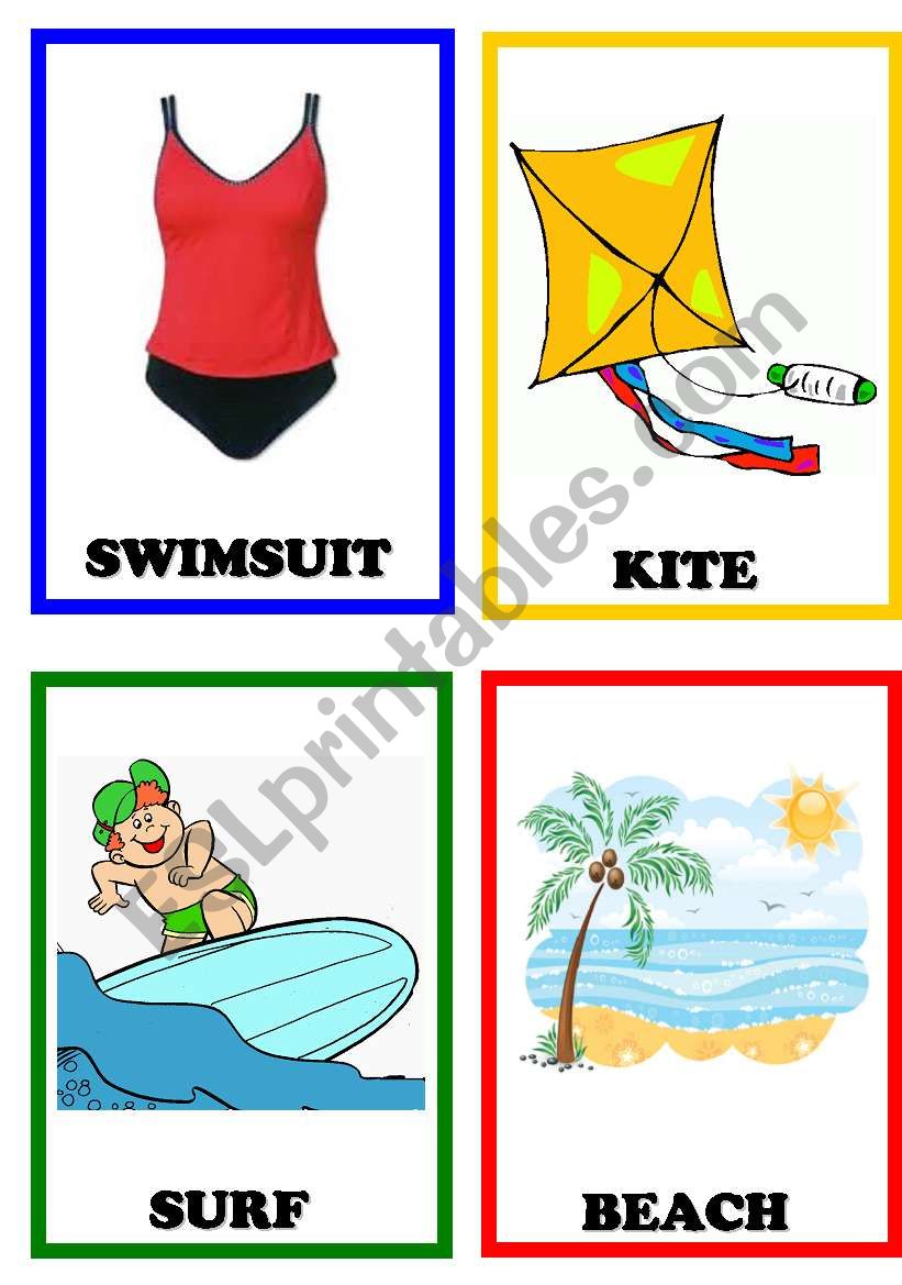 Summer flashcards 3/3 worksheet