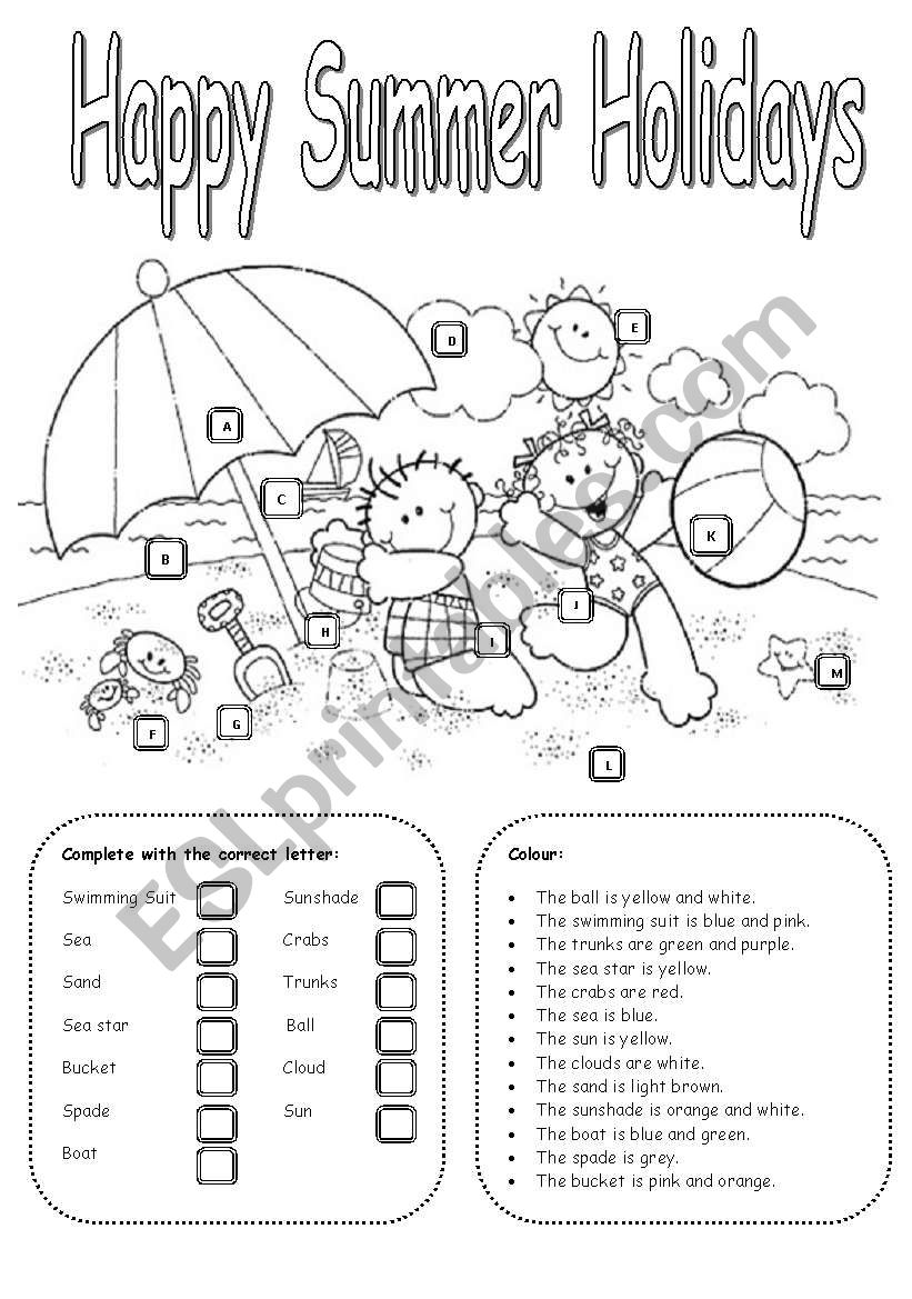 Summer Learning For Kids Worksheets