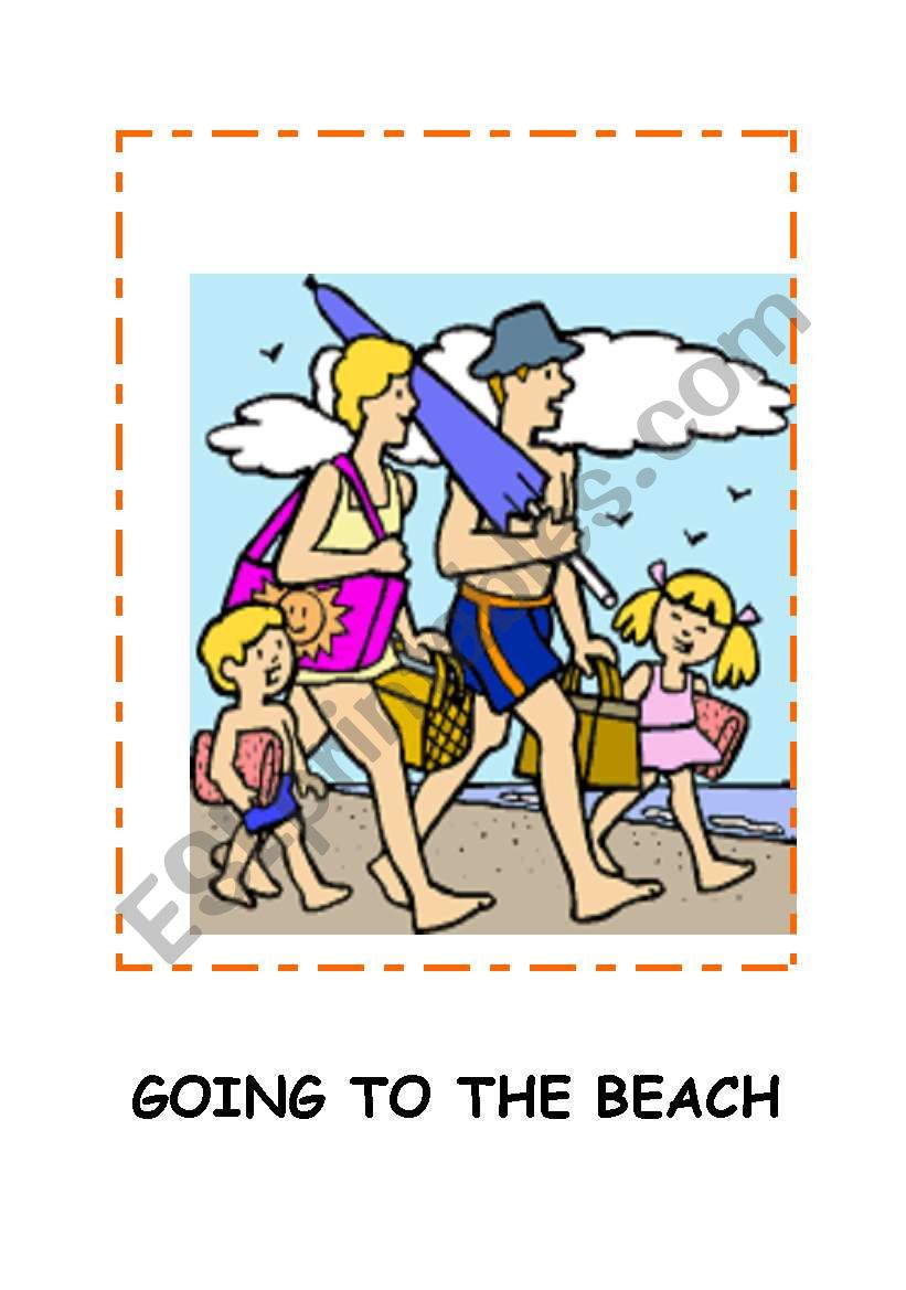 SUMMER FUN.FLASHCARDS WITH ACTIVITIES.4 FLASHCARDS
