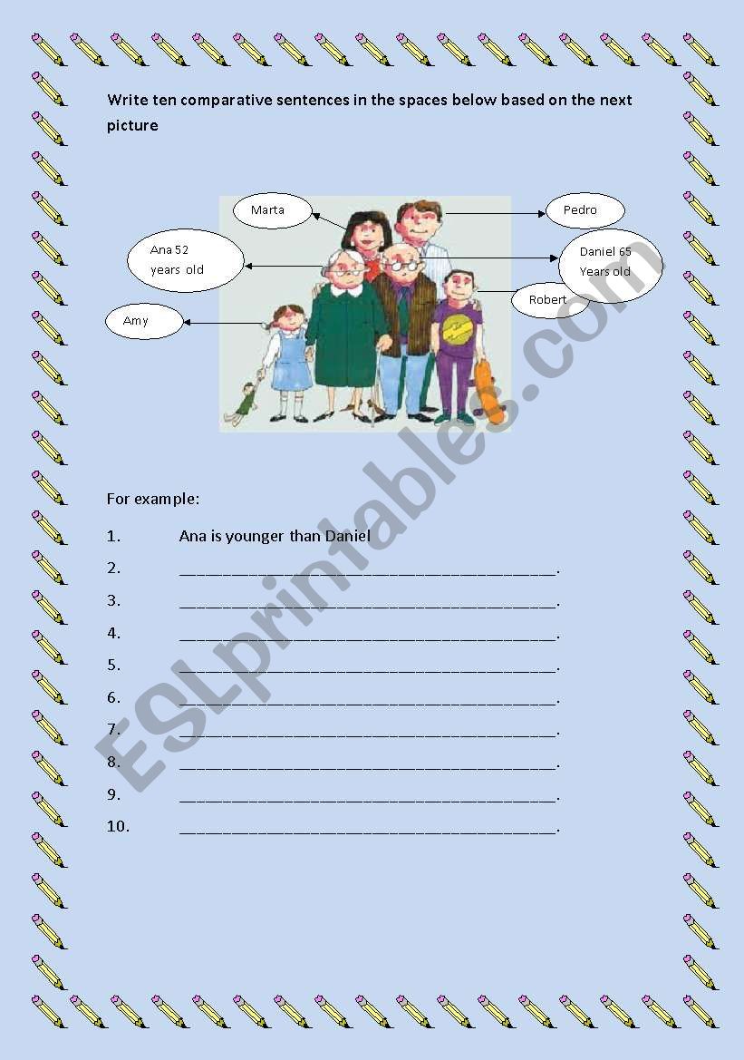 Comparatives and Superlatives worksheet