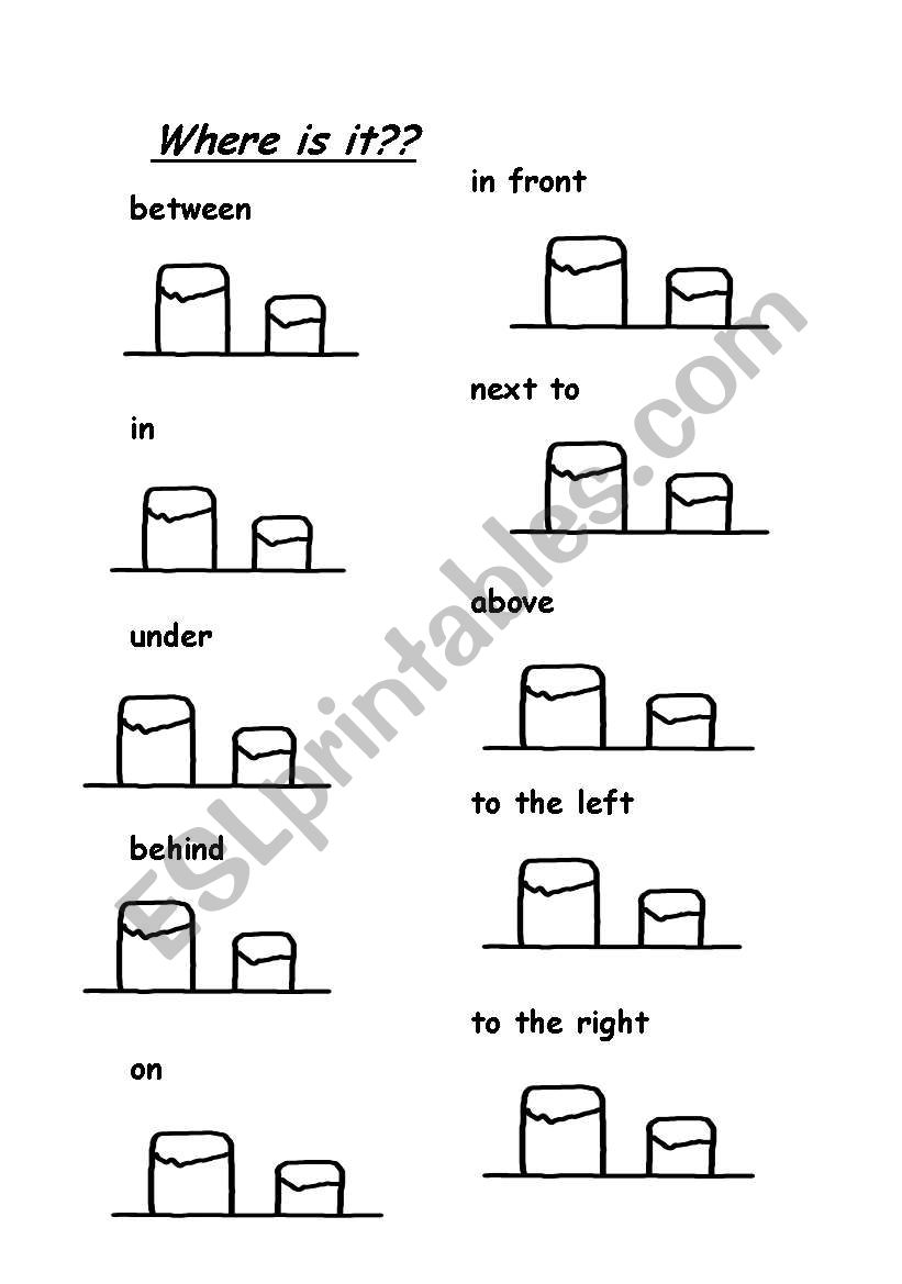 Lesson idea: Where is it? worksheet