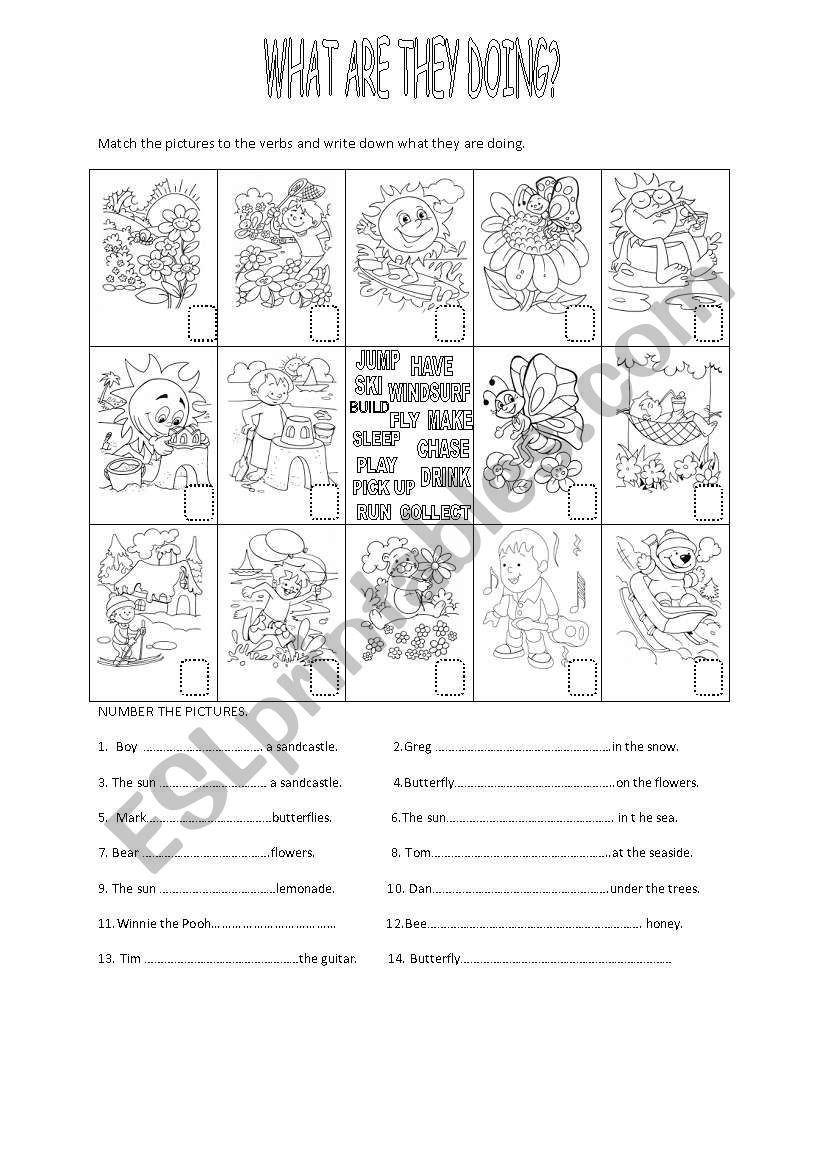 What are they doing? worksheet