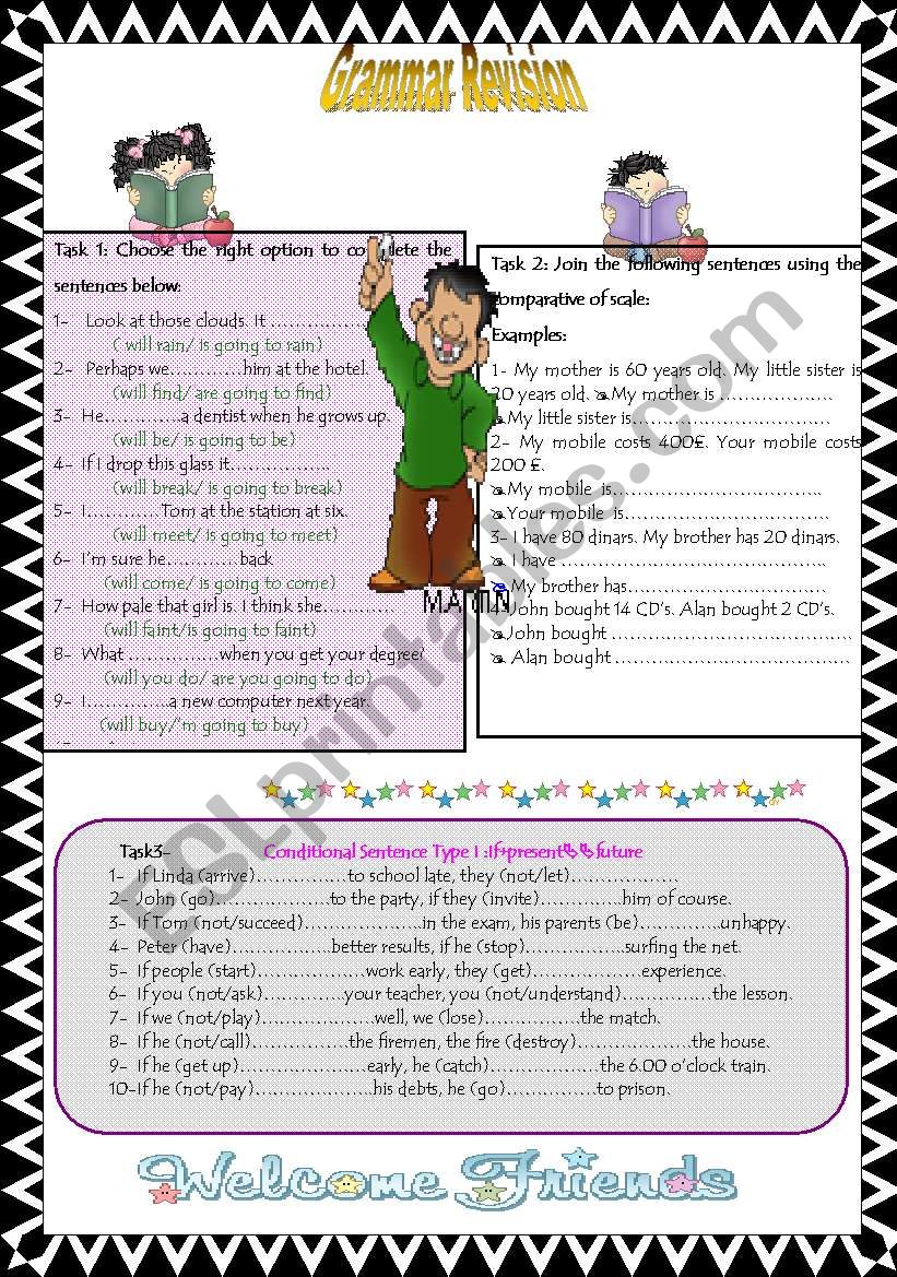 Grammar Revision worksheet