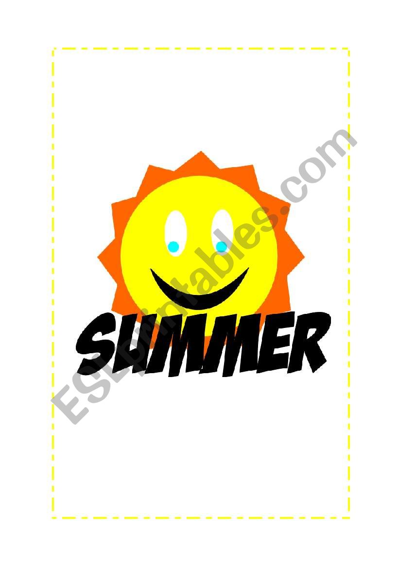 Summer activities Cards.7 flashcards included.Great end of the year vocabulary